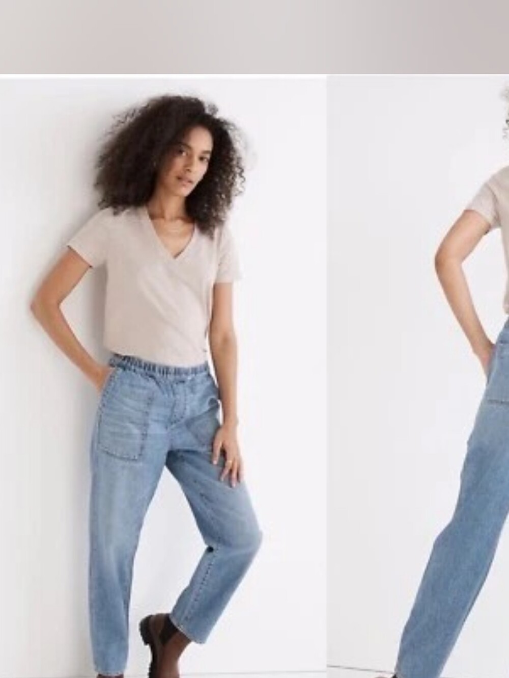 Madewell Pull-On Relaxed Jeans Beswick Wash Size Medium